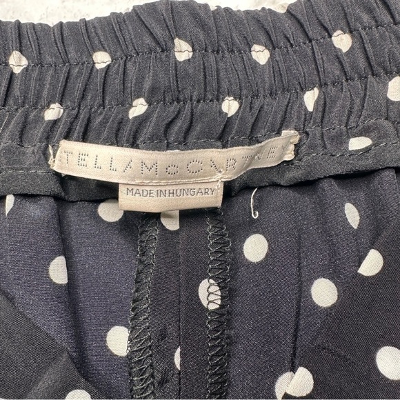 Stella McCartney Zandra Printed Silk Crepe De Chine Shorts In Black EU 38/ US 8 - Picture 9 of 15